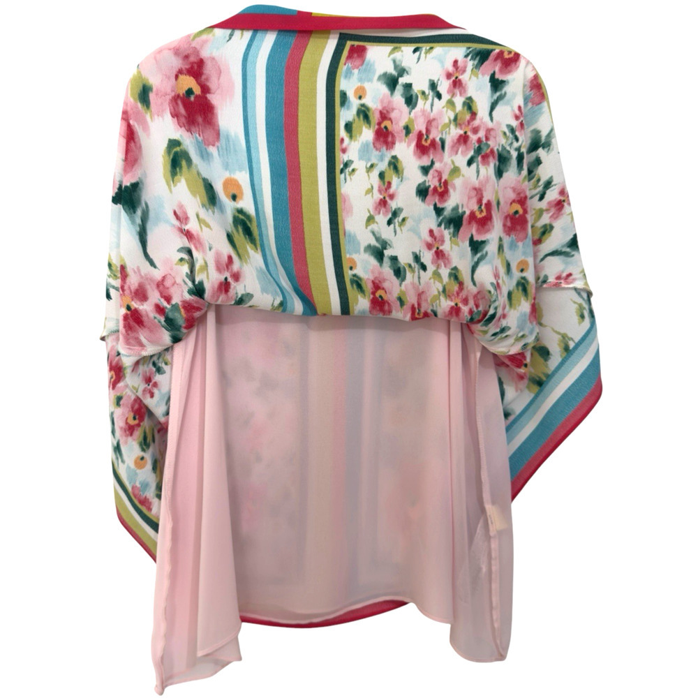 Zara Floral Print Spaghetti Strap Handkerchief Blouse Women Size Small Oversized - Picture 5 of 7